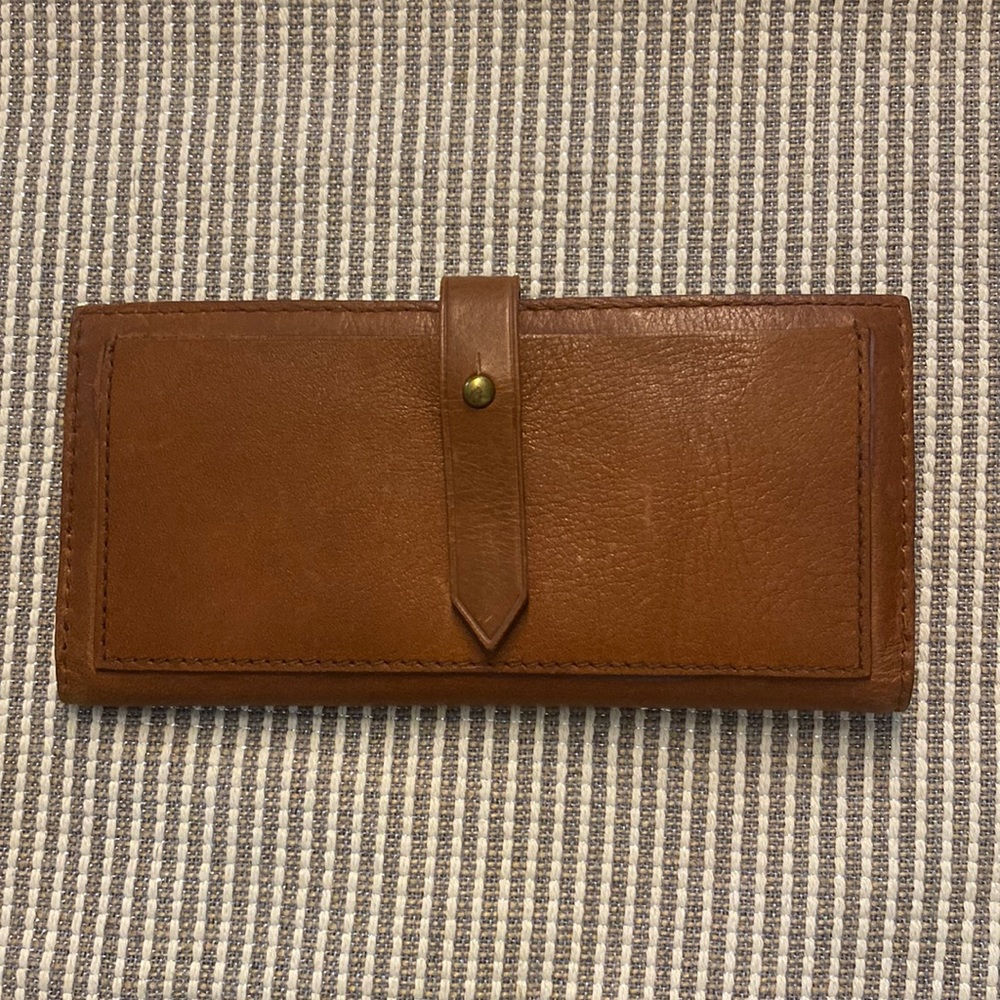EUC Madewell The Post Wallet English Saddle